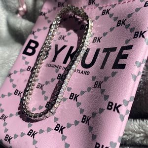 7 silver diamond bar bracelet